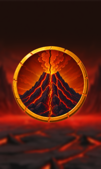 Volcano Golden Coins slot artwork